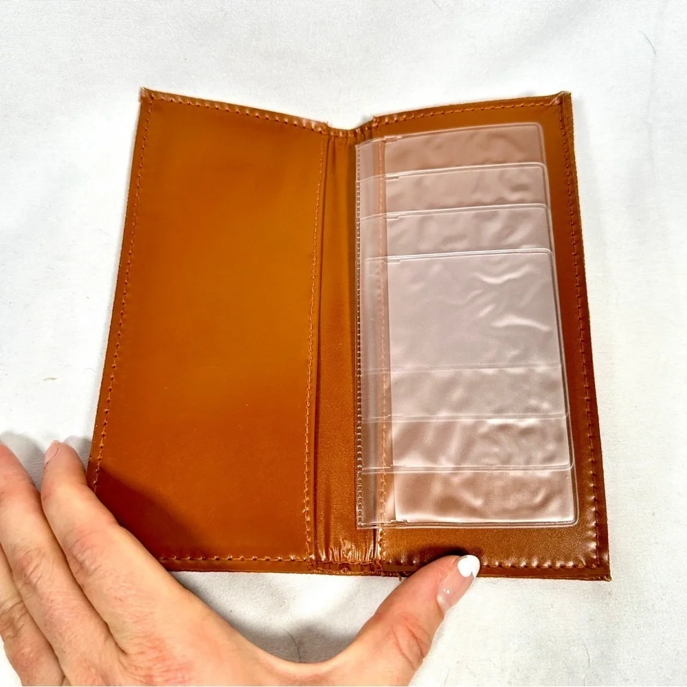 Sun King vintage faux leather paisley 4-piece wallet set boho retro chic tan